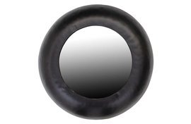 Woood :: Lustro Wolf okrągłe czarne śr. 50 cm