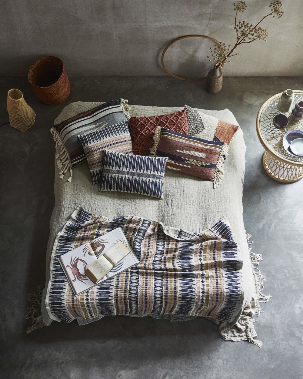 HKliving :: Bawełniana poduszka z kolorami jesieni 40x60 cm