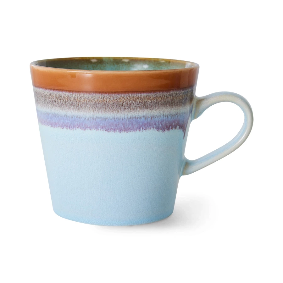 HKliving :: Kubek ceramiczny do cappuccino 70s ash wielokolorowy