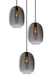 Kaspa :: Lampa wisząca Onyx 3 klosze czarna