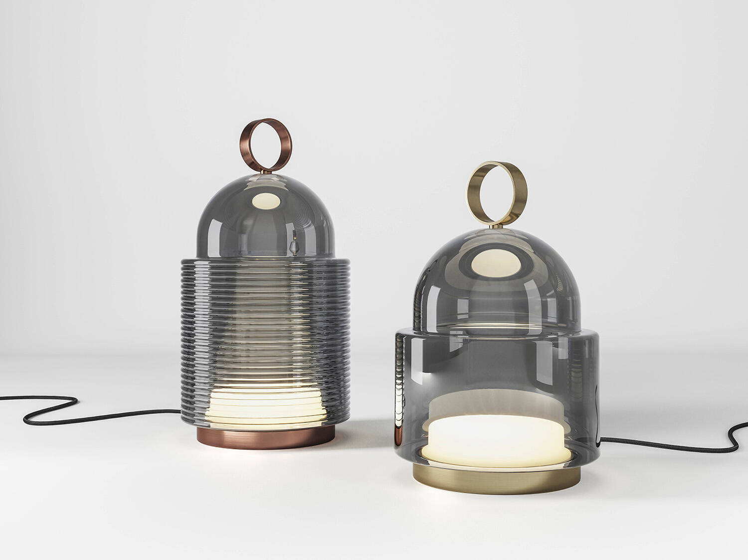 Brokis :: Lampa Stołowa Dome Nomad wys. 60 cm szara