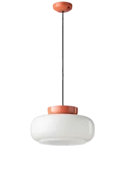 Ferroluce :: Lampa wisząca Maracana śr. 37 cm czerwono-biała