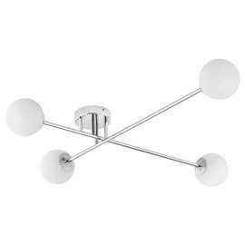 Kaspa :: Lampa sufitowa / plafon Astra 4 klosze srebrna