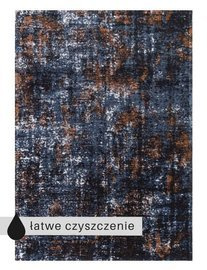 Carpet Decor :: Dywan Flame Rusty niebieski łatwe czyszczenie