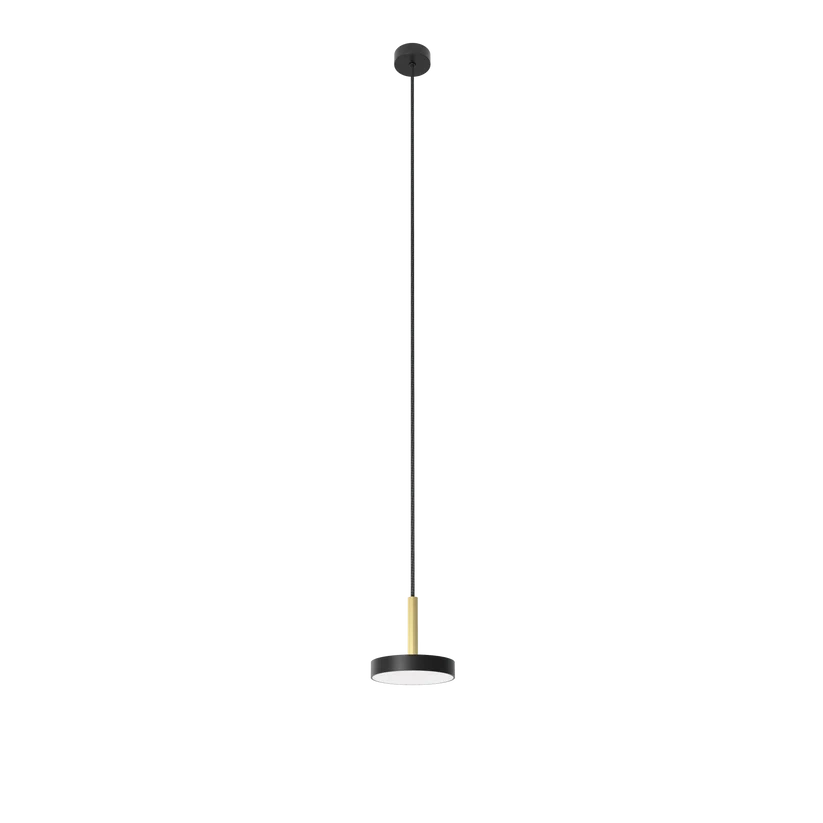 Robin :: Lampa wisząca Rafaela Mono DALI 27K czarna z mosiężnym wykończeniem