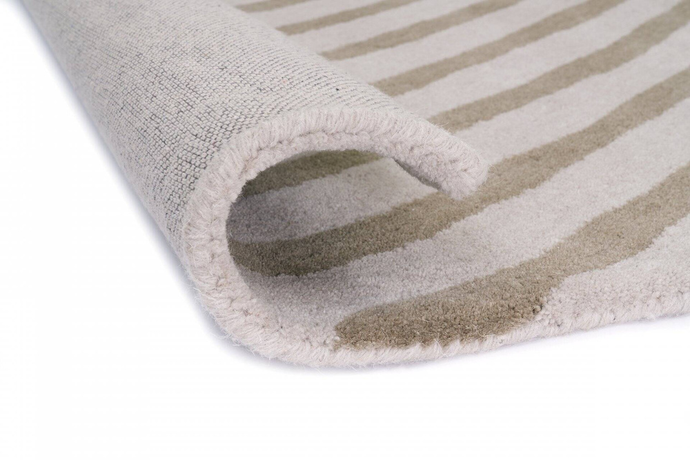 Carpet Decor :: Dywan Wave beżowo-szary ręcznie wykonany wełna i wiskoza