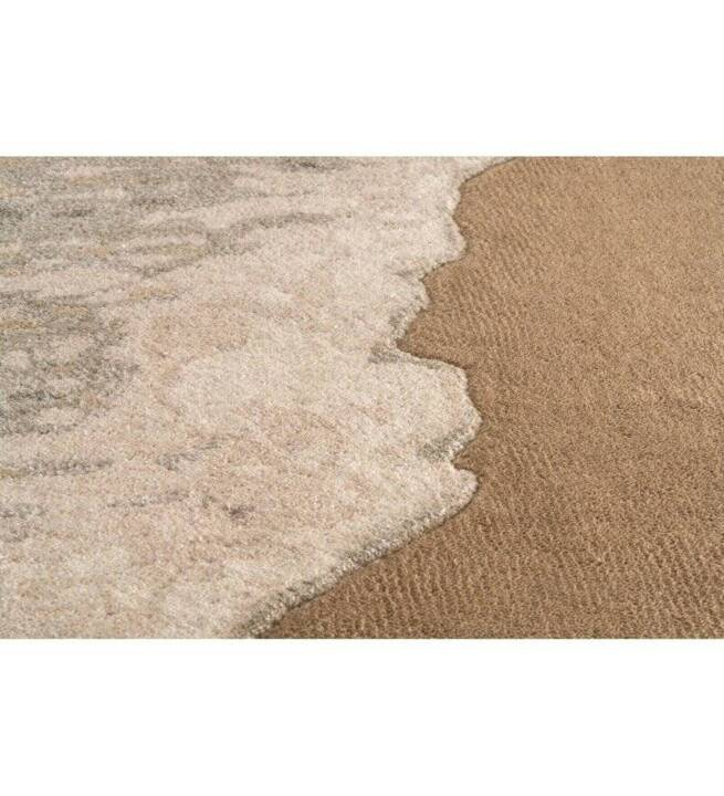 Carpet Decor :: Dywan Waterwave beżowo-szary ręcznie wykonany wełna i wiskoza