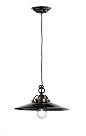 Ferroluce :: Lampa wisząca B&W czarna śr. 31 cm