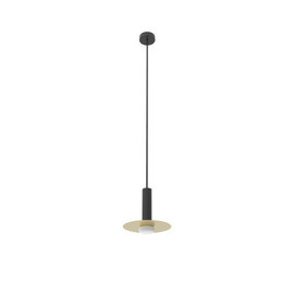 Robin :: Lampa wisząca Reina czarna z mosiężnym wykończeniem