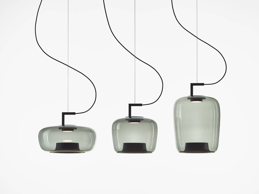 Brokis :: Lampa wisząca Double long wys. 52,4 cm szara