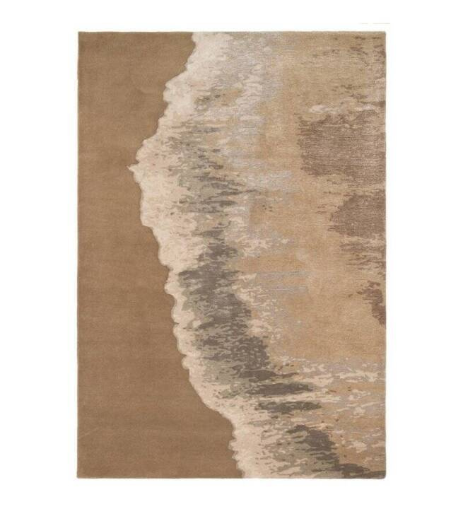 Carpet Decor :: Dywan Waterwave beżowo-szary ręcznie wykonany wełna i wiskoza