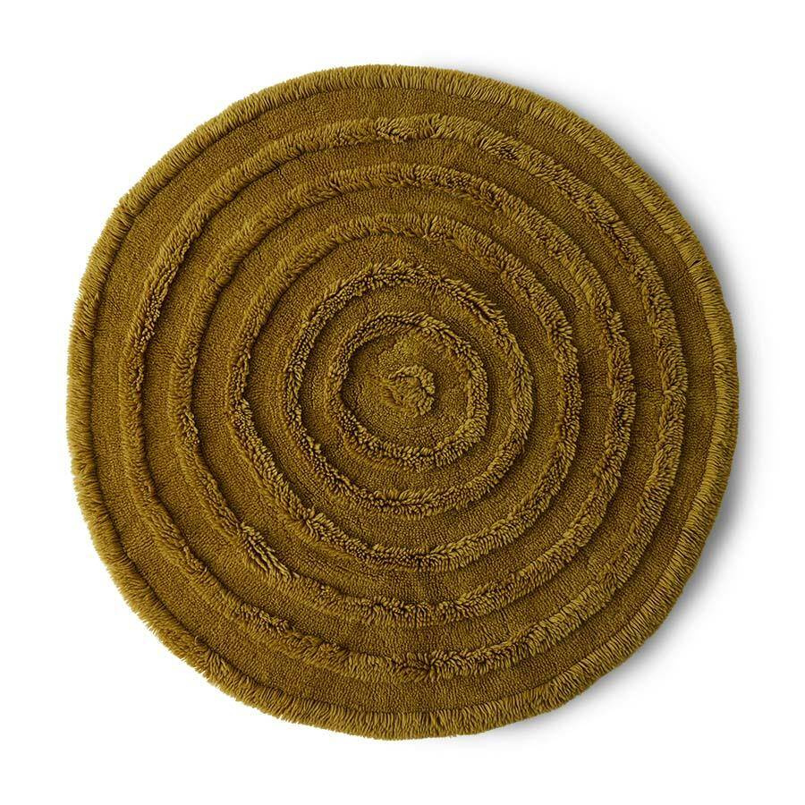 HKliving :: Dywan Round wełniany zielony śr. 150 cm