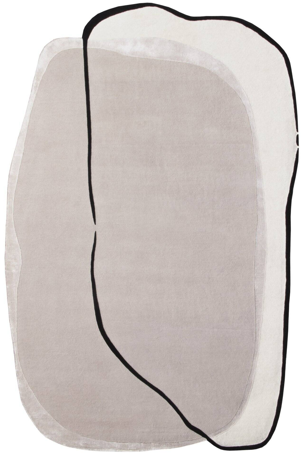 Carpet Decor :: Dywan Spot asymetryczny beżowy z wełną ręcznie wykonywany