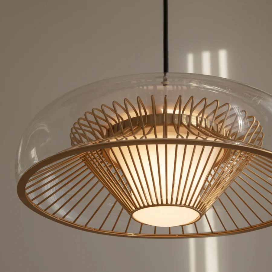 Umage  :: Lampa wisząca Chordis śr. 37,7 cm transparentno-mosiężna (sam klosz)