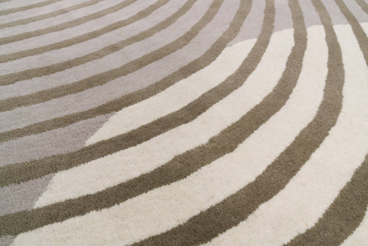 Carpet Decor :: Dywan Wave beżowo-szary ręcznie wykonany wełna i wiskoza