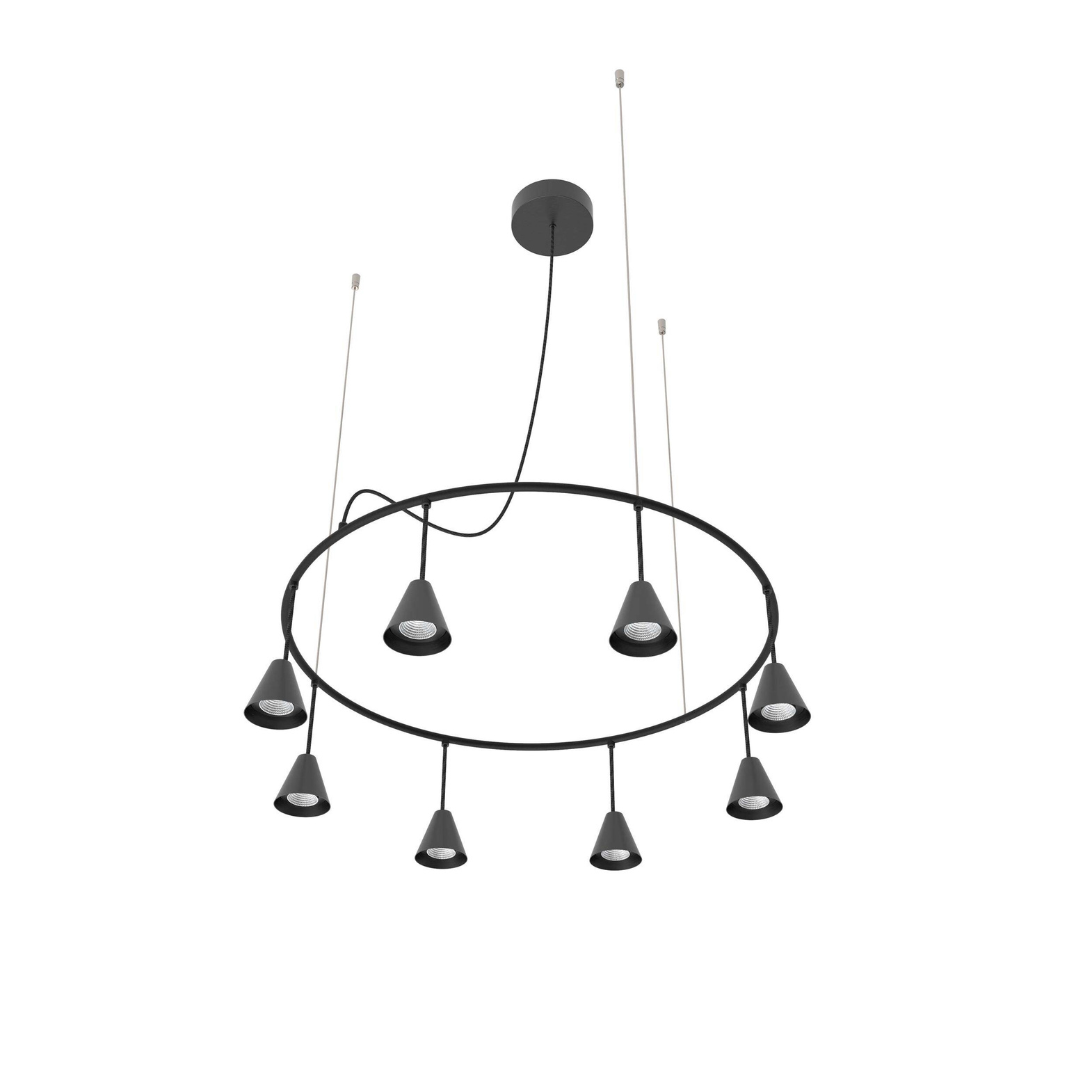 Robin :: Żyrandol Rimini okrągły Dangle czarna