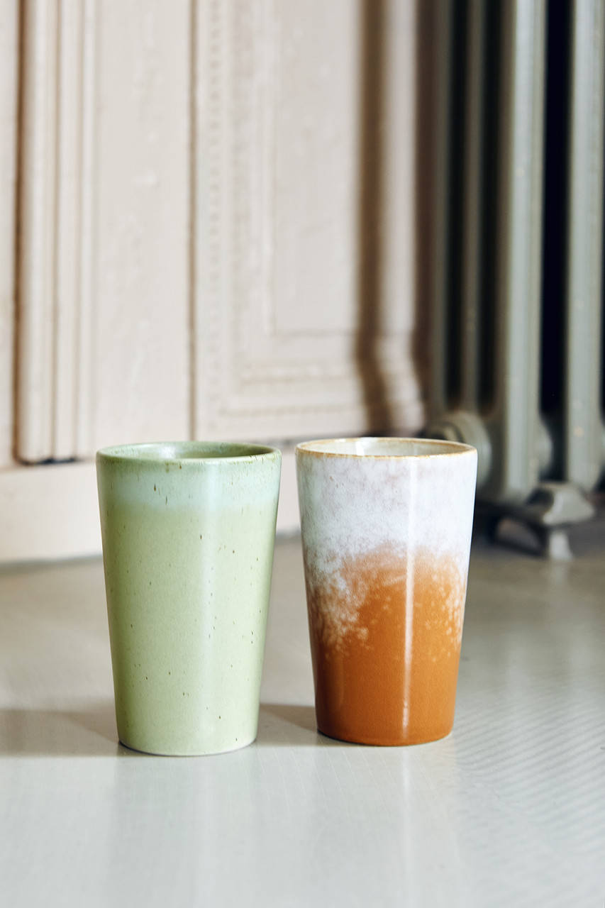 HKliving :: Kubek ceramiczny do herbaty 70's: Pistachio poj. 470 ml