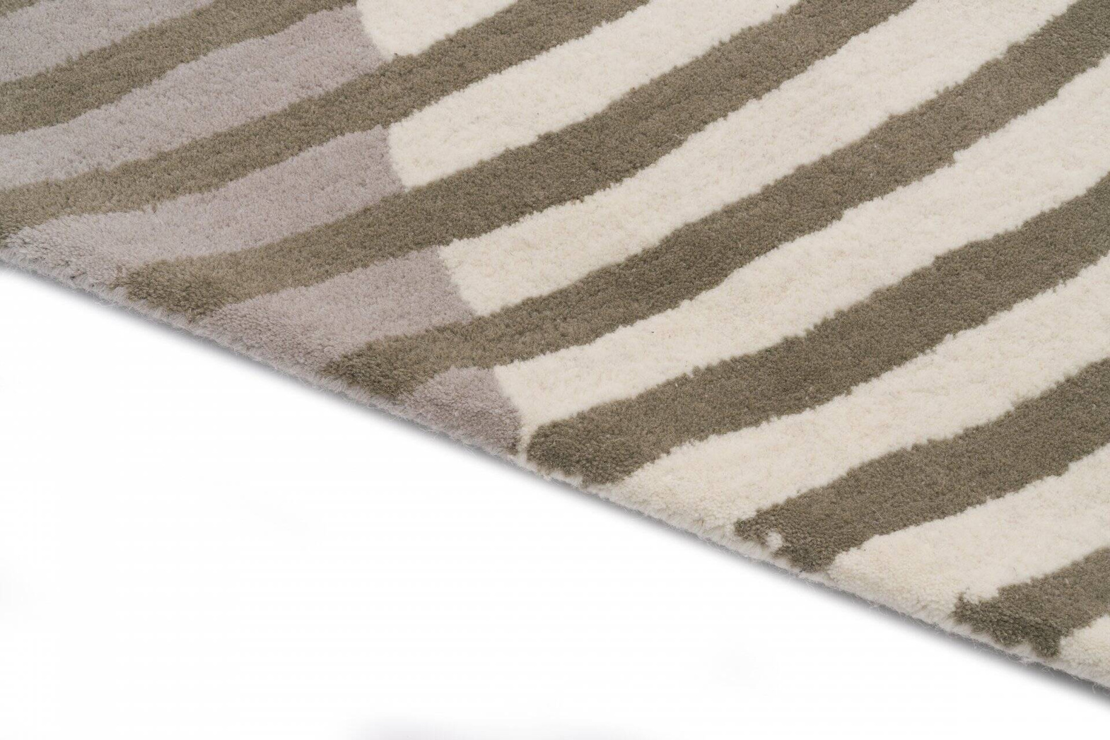 Carpet Decor :: Dywan Wave beżowo-szary ręcznie wykonany wełna i wiskoza