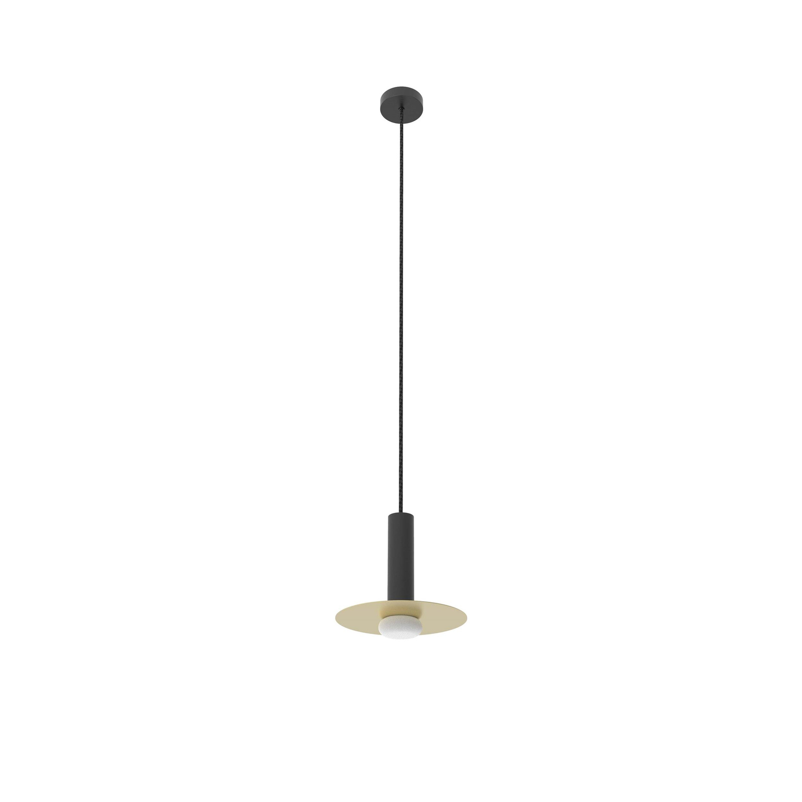Robin :: Lampa wisząca Reina czarna z mosiężnym wykończeniem