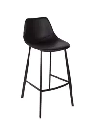 Dutchbone :: Krzesło barowe / hoker Franky czarny wys. 106 cm