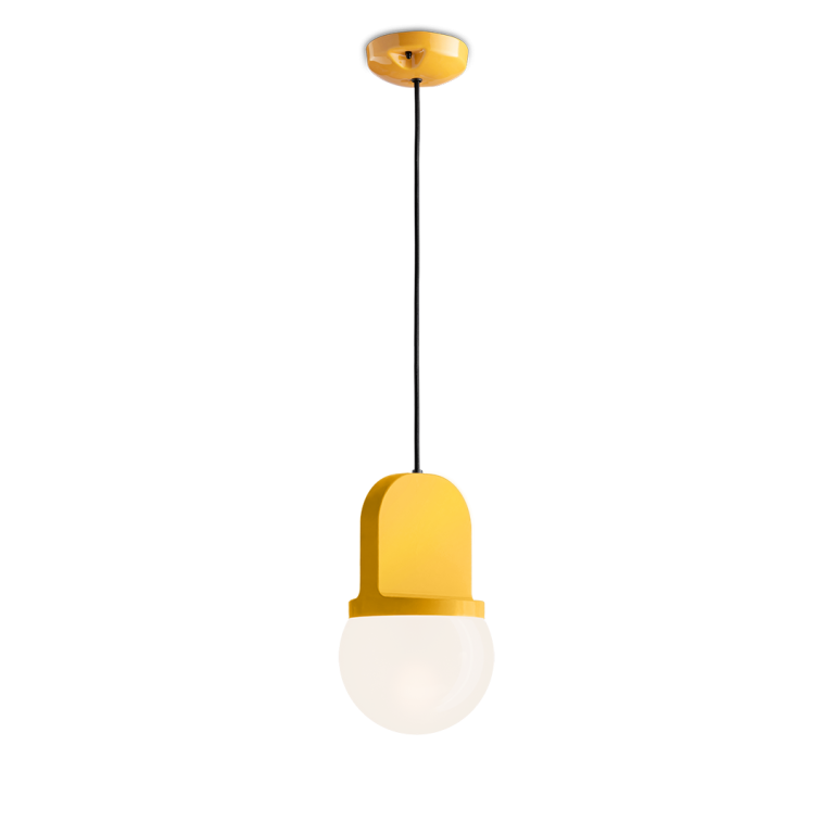 Ferroluce :: Lampa wisząca Habea śr. 16 cm żółta
