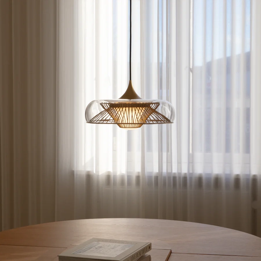 Umage  :: Lampa wisząca Chordis śr. 37,7 cm transparentno-mosiężna (sam klosz)