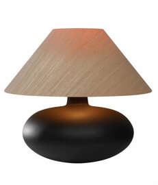 Kaspa :: Lampa stołowa Sawa Natur grafitowo-dębowa wys. 41 cm