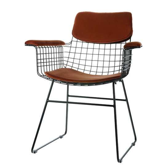 HK Living :: Zestaw 2 poduszek do krzeseł Comfort brązowych