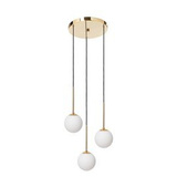 Kaspa :: Lampa wisząca Lamia 3 klosze złota