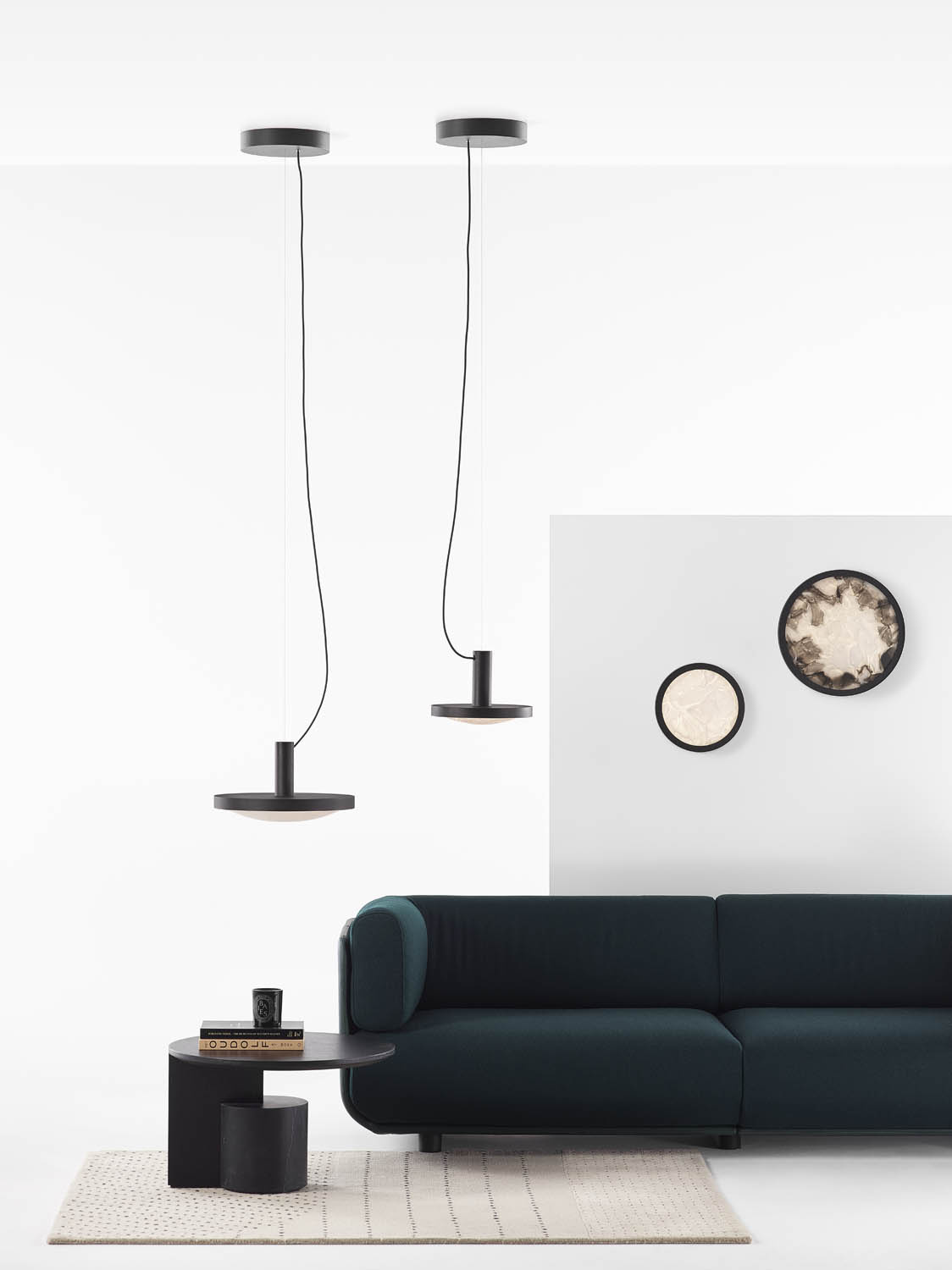 Brokis :: Lampa Wisząca Convex śr. 42,6 cm transparentna czarna