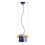Ferroluce :: Lampa wisząca Yakitori szer. 41 cm ceramiczna kobaltowa