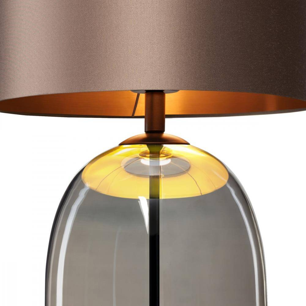 Kaspa :: Lampa stołowa Salvador Black brązowo-czarna wys. 55 cm