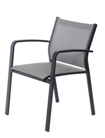 MILOO :: Krzesło ogrodowe Faro szare 57x63x83 cm