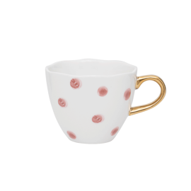 Urban Nature Culture :: Filiżanka Good Morning Mini Dots biało-różowa śr. 8,5 cm