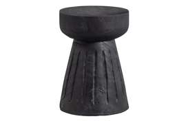 Woood :: Stolik / stołek drewniany Borre czarny wys. 40 cm