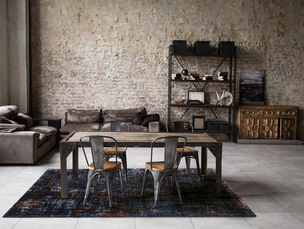 Carpet Decor :: Dywan Flame Rusty niebieski łatwe czyszczenie