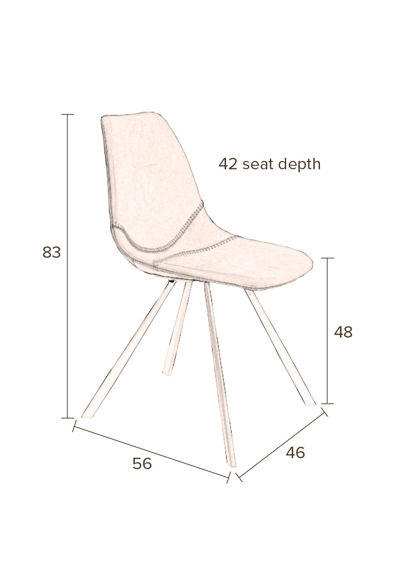 Dutchbone :: Krzesło tapicerowane Franky niebieskie