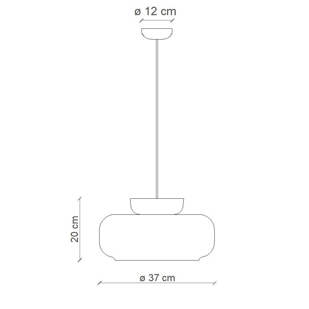 Ferroluce :: Lampa wisząca Maracana śr. 37 cm czerwono-biała