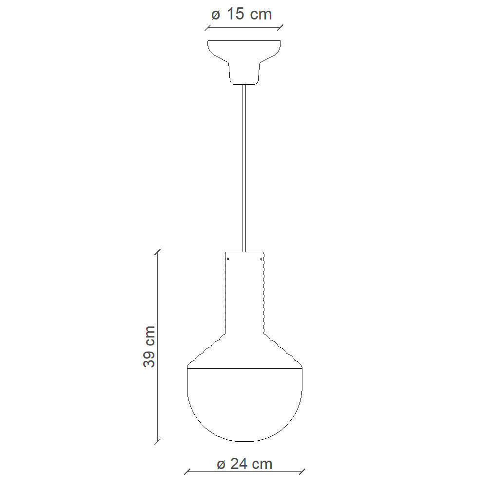 Ferroluce :: Lampa wisząca Selaron śr. 24 cm żółta