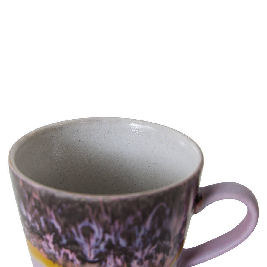 HKliving :: Kubek ceramiczny do cappuccino 70s blast wielokolorowy