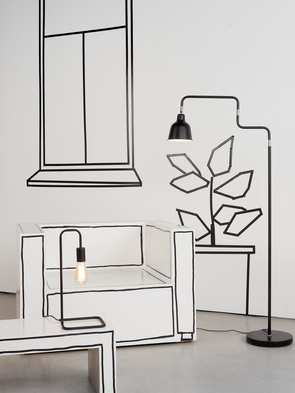 It's About RoMi :: Lampa podłogowa metalowa London czarna