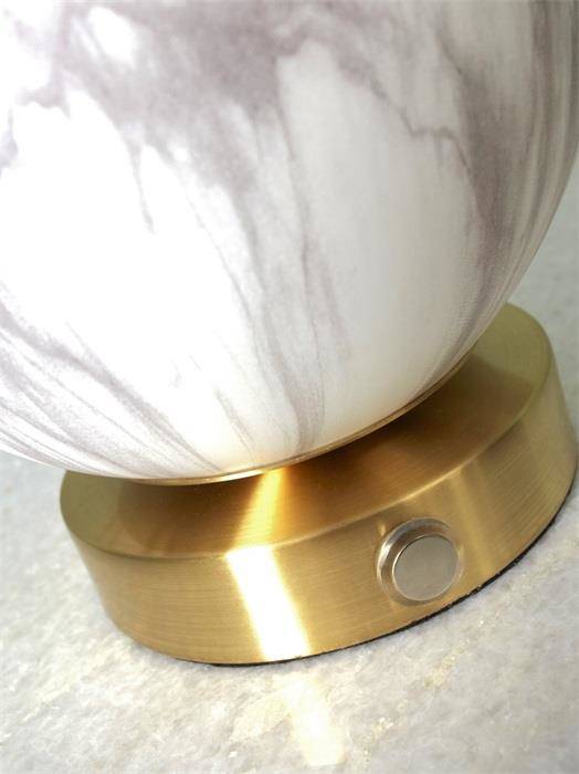 It's About RoMi :: Lampa stołowa Carrara wzór marmur złota wys. 18 cm