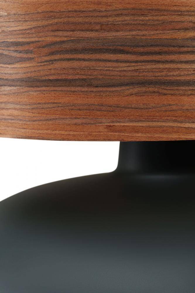 Kaspa :: Lampa stołowa Sawa Wood grafitowo-orzechowa wys. 44 cm