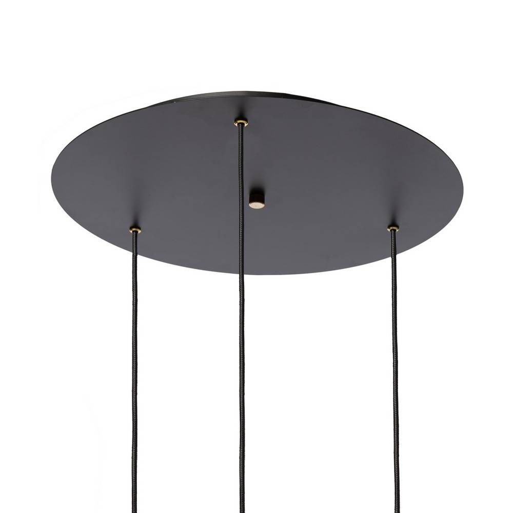 Kaspa ::Lampa wisząca Venus 3 klosze transparentno-czarna