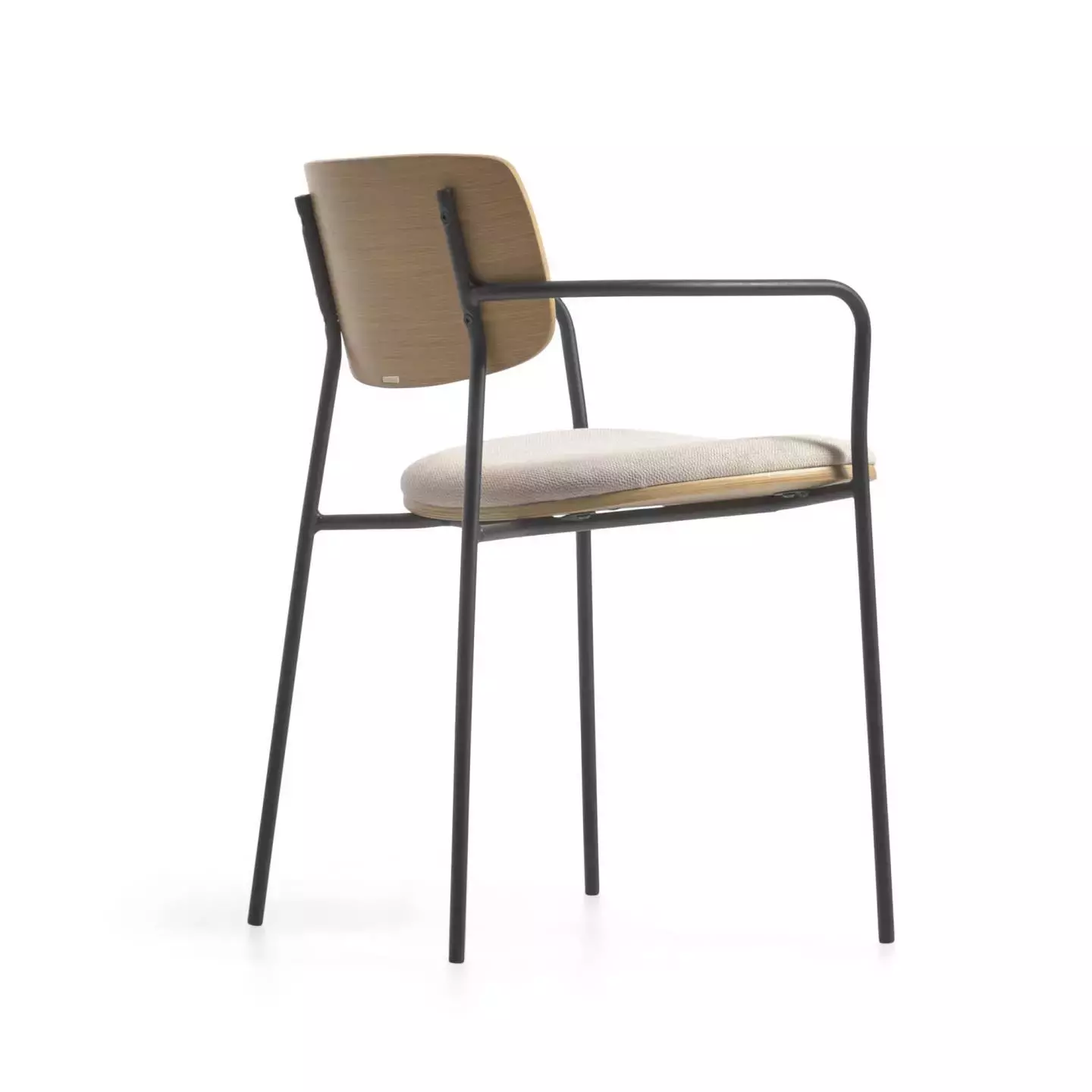 Krzesło tapicerowane Marcel kremowo-czarne wys. 76 cm