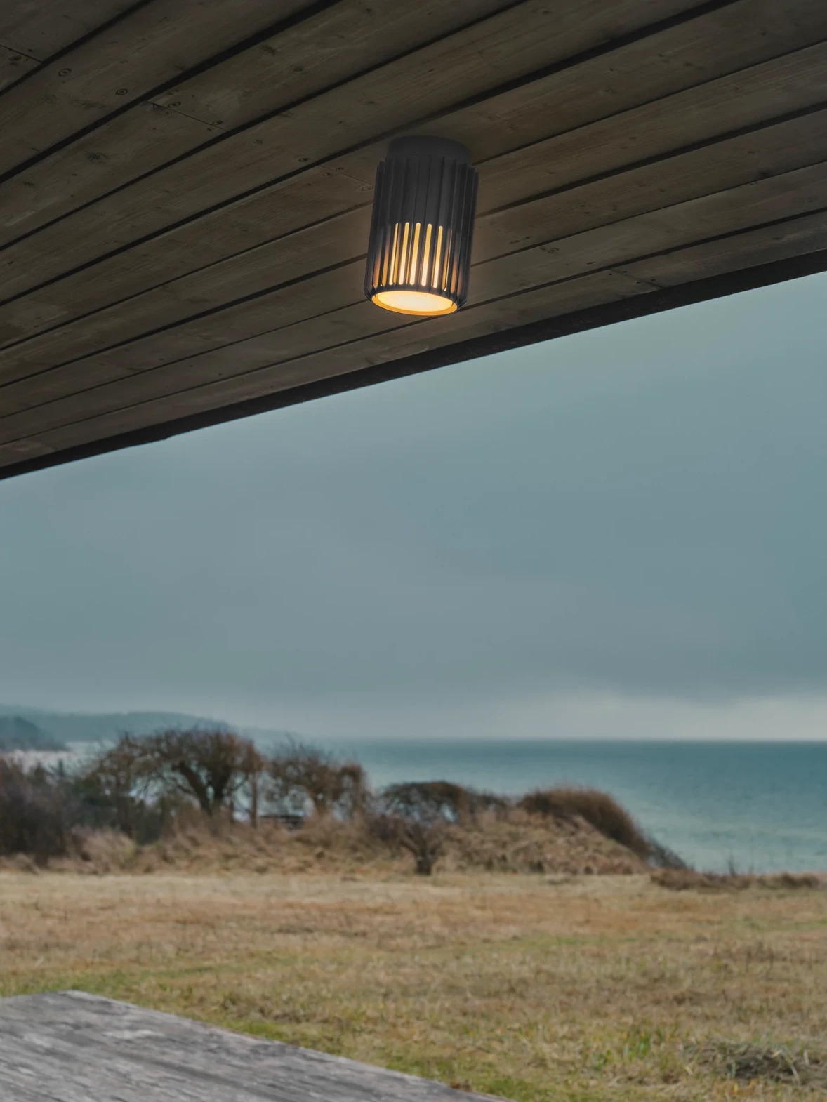 Nordlux :: Lampa sufitowa / plafon zewnętrzny Aludra wys. 18,8 cm antracyt morski