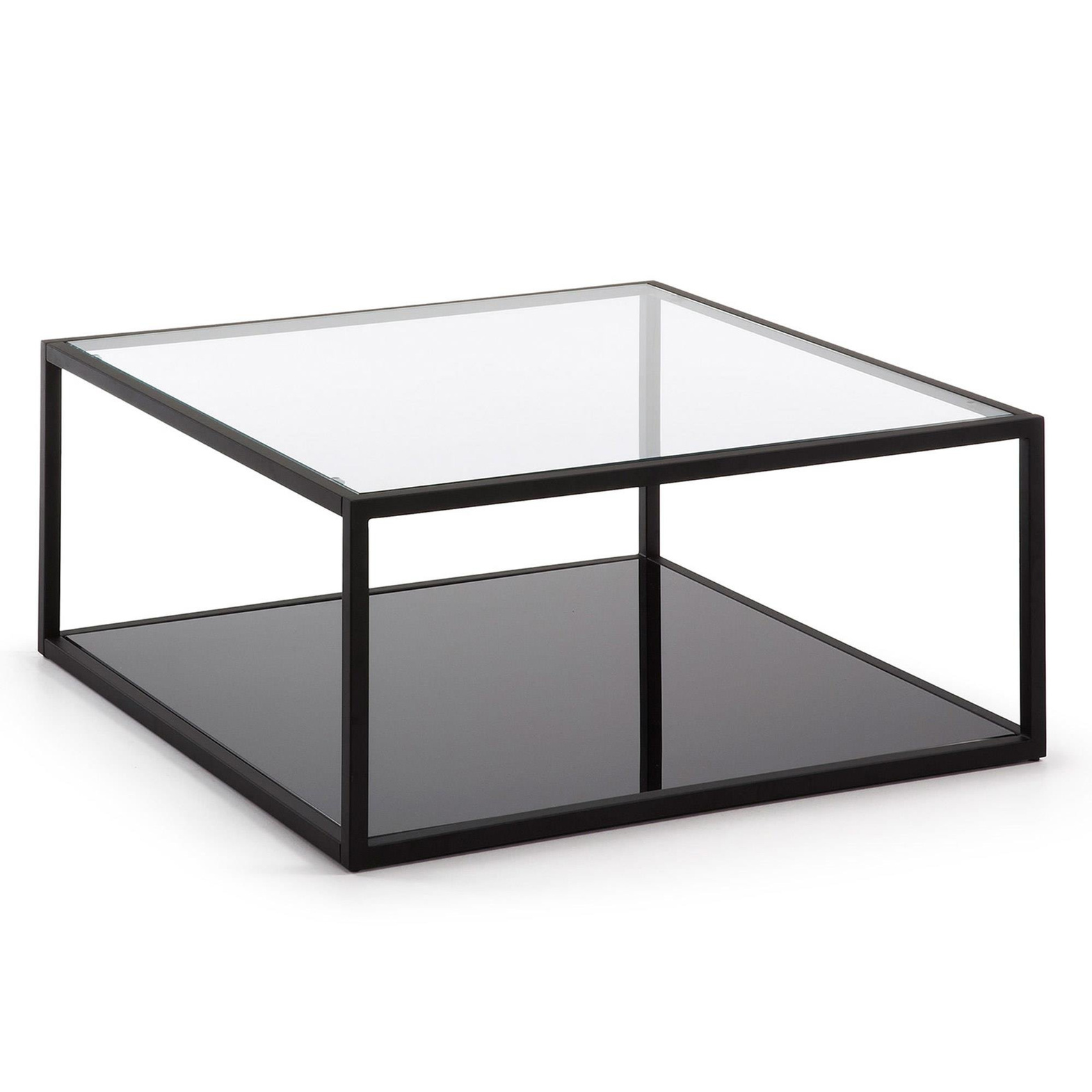 Szklany stolik Palomar 80x80 cm czarny