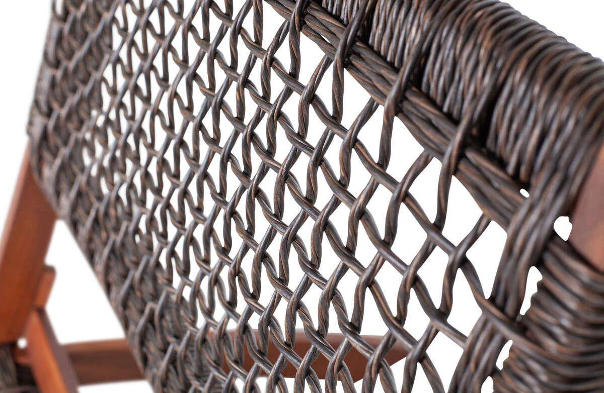Woood :: Krzesło składane Lois drewno eukaliptusowe ciemnobrązowe szer. 60 cm