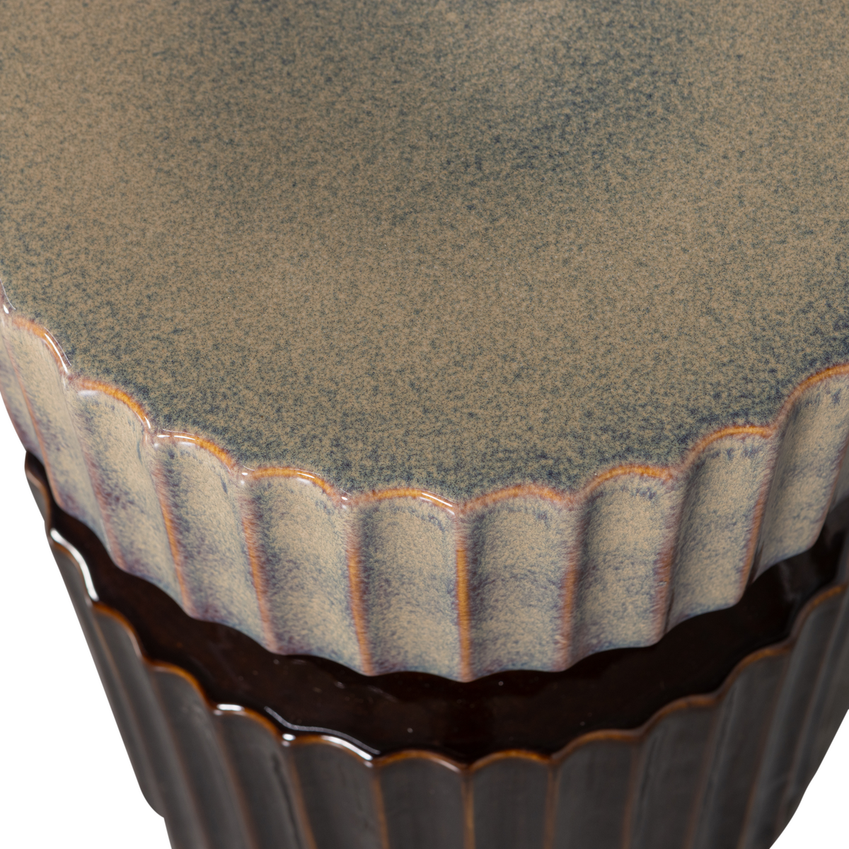 Woood :: Stolik ceramiczny Geer śr. 35 cm brązowy