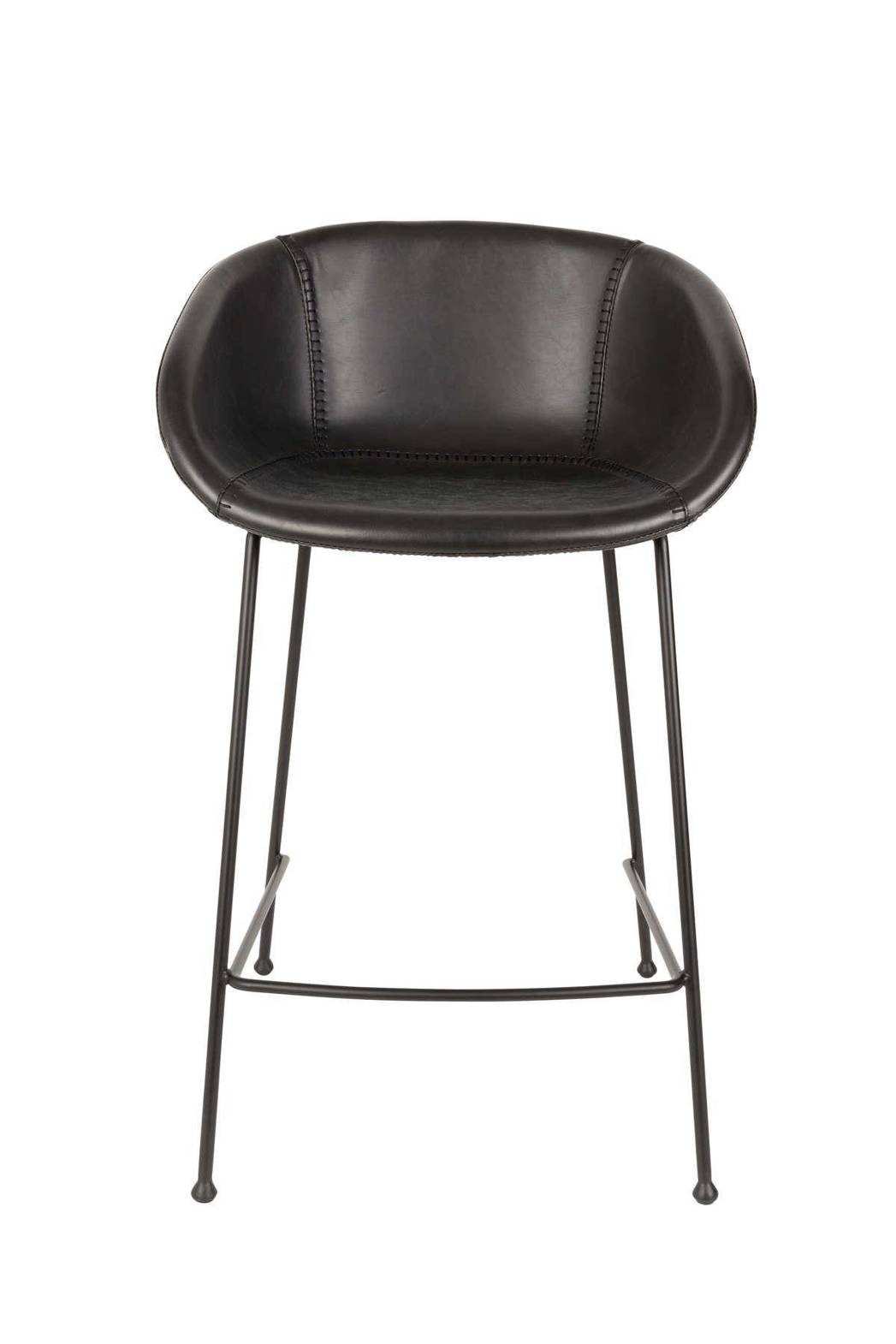 Zuiver :: Hoker/stołek barowy Feston czarny wys. 88,5 cm